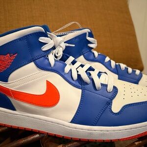 Air Jordan Blue and Orange High-Top Sneakers New! Size 18
